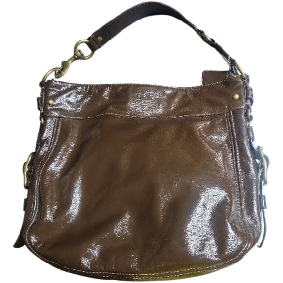 Coach Pre-loved Hobo Patent Leather Shoulder Bag